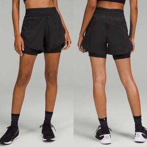 Lululemon Track That 2-in-1 High-Rise Short 6" Black